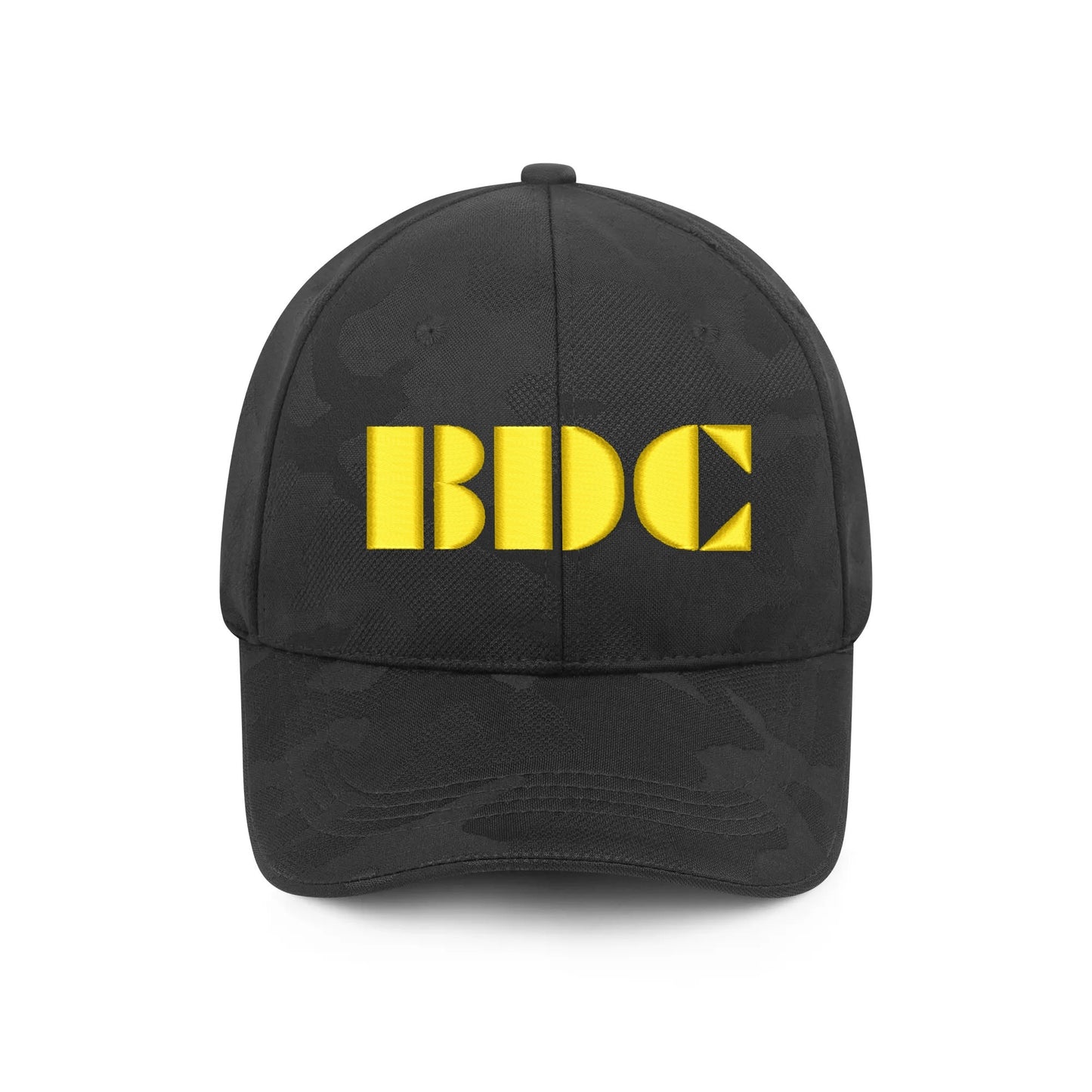 BDC Embroidered Name/Texts Sports Camo Peaked Caps