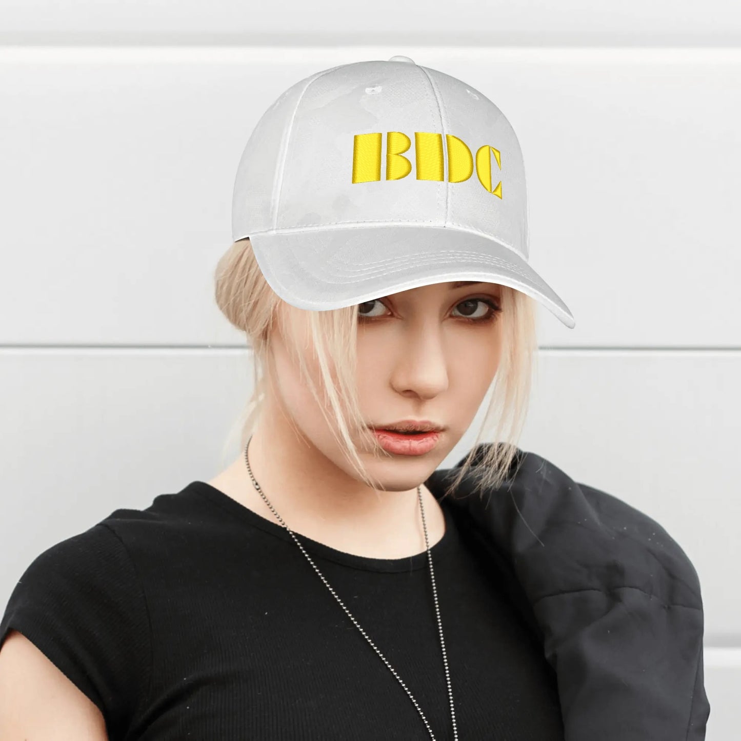 BDC Embroidered Name/Texts Sports Camo Peaked Caps