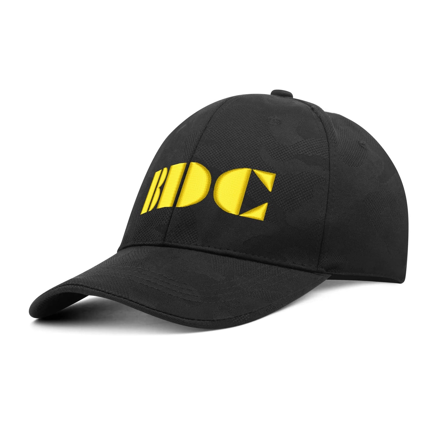 BDC Embroidered Name/Texts Sports Camo Peaked Caps