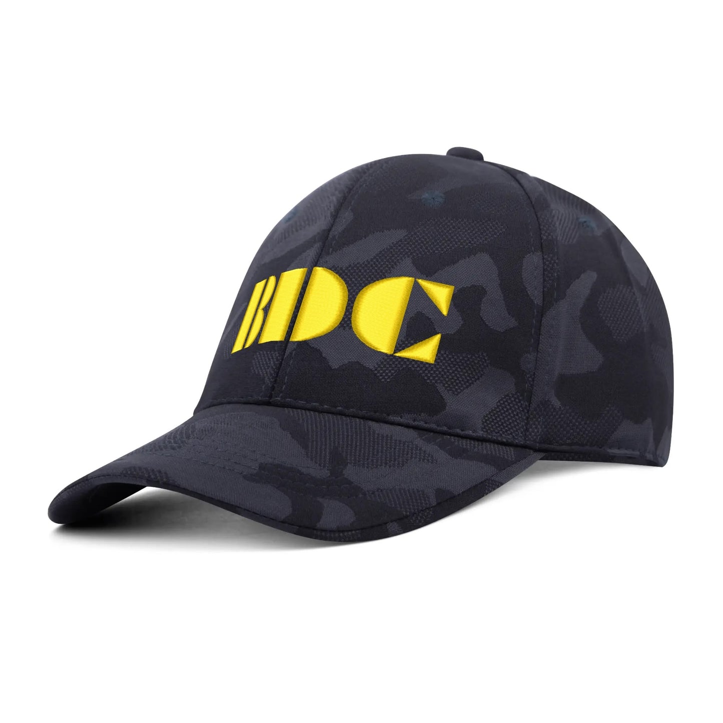 BDC Embroidered Name/Texts Sports Camo Peaked Caps